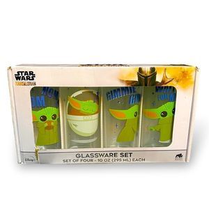 Star Wars The Mandalorian Baby Grogu Glass Cups